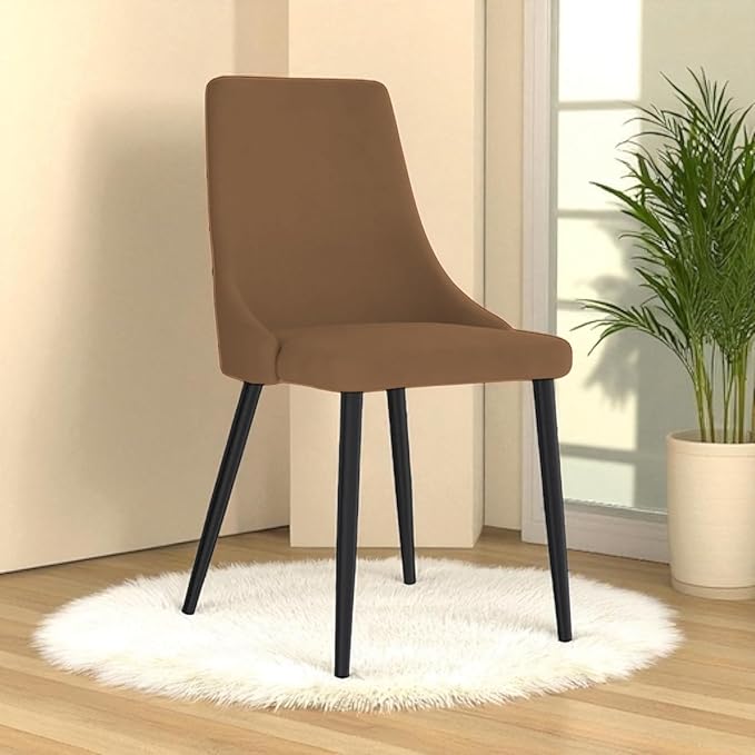 Wooden Dining Chairs Only | Wooden Dining Chairs | Dining Room Furniture with Cushions | Dining Chair Set of 2 | Study Chair with Cushion for Dining Honey, Self Assembly